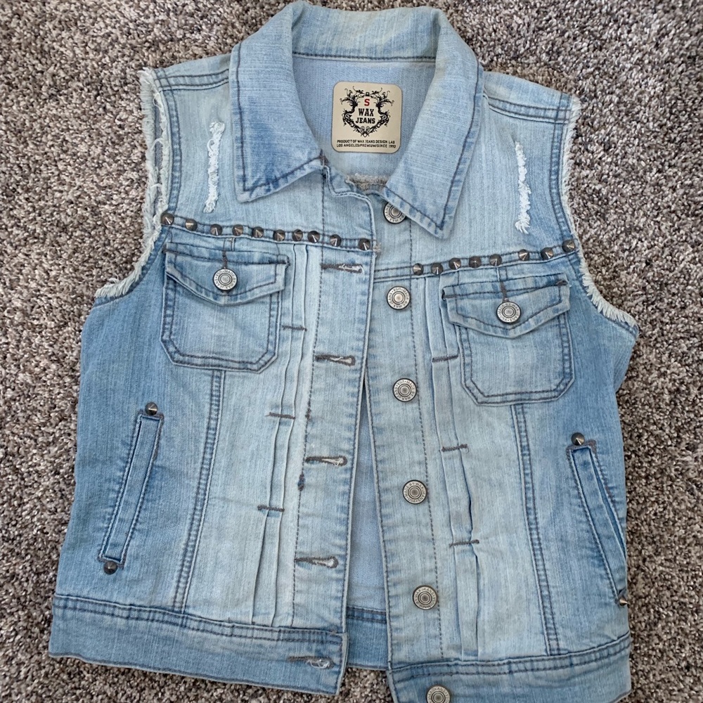 Light Wash Denim Vest
